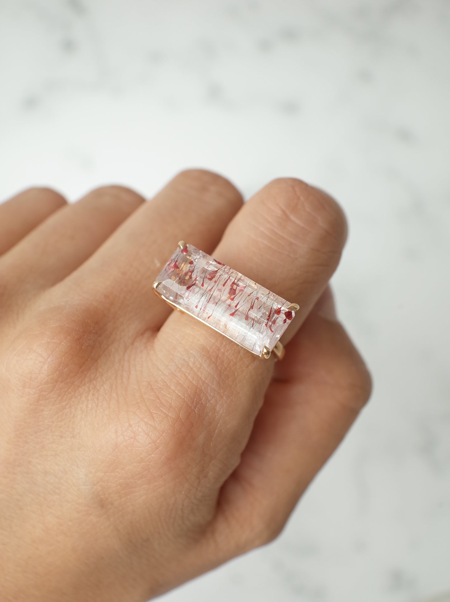 レピドクロサイトインクォーツのリング - 6