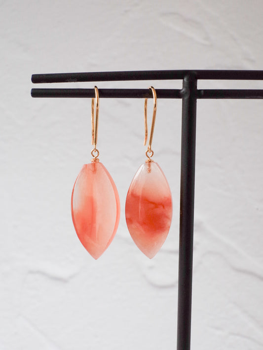 バイカラークォーツのピアス