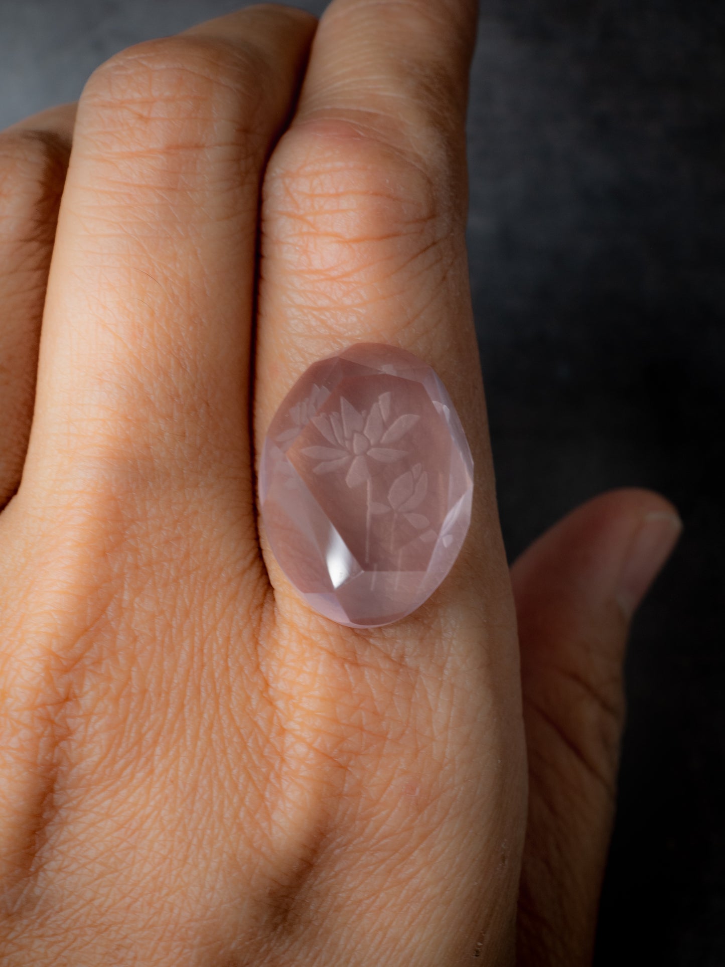 ローズクォーツのルース - mirage 6