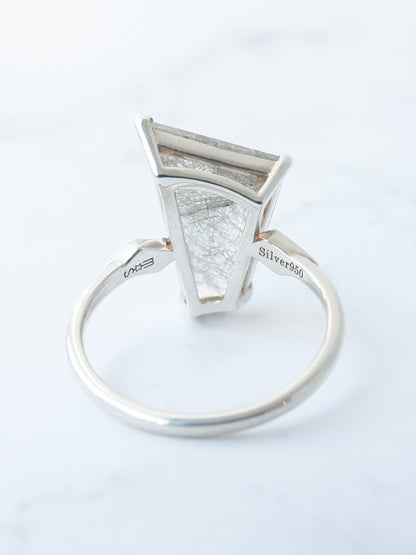 シルバールチルクォーツのリング - 2