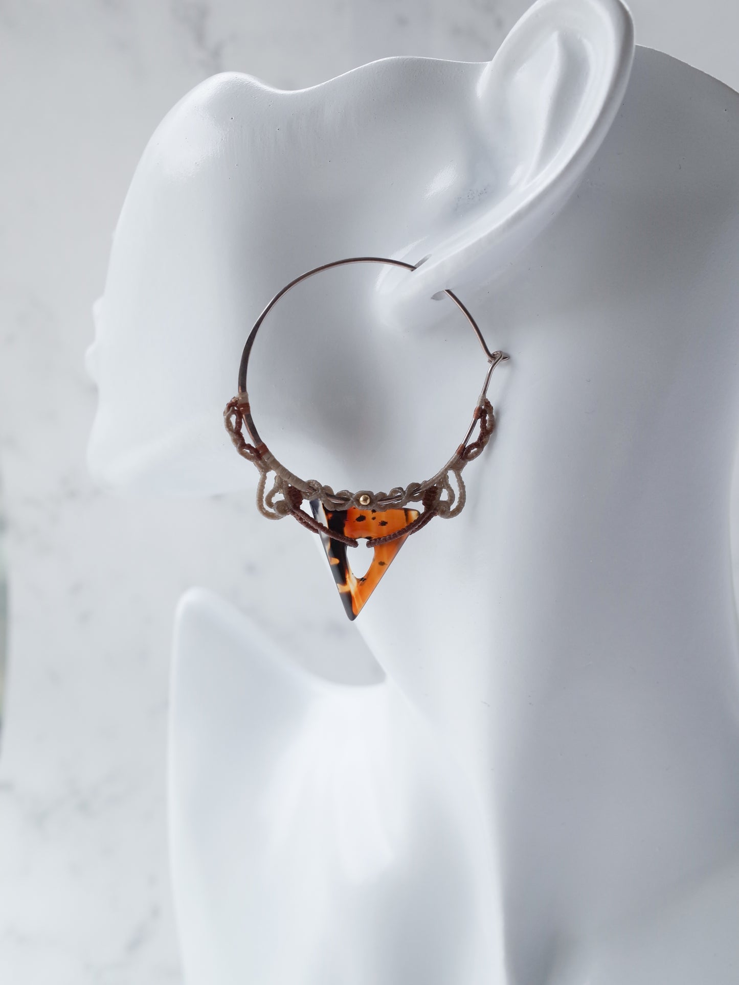 Montana Agate Macrame Earrings