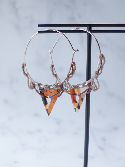 Montana Agate Macrame Earrings