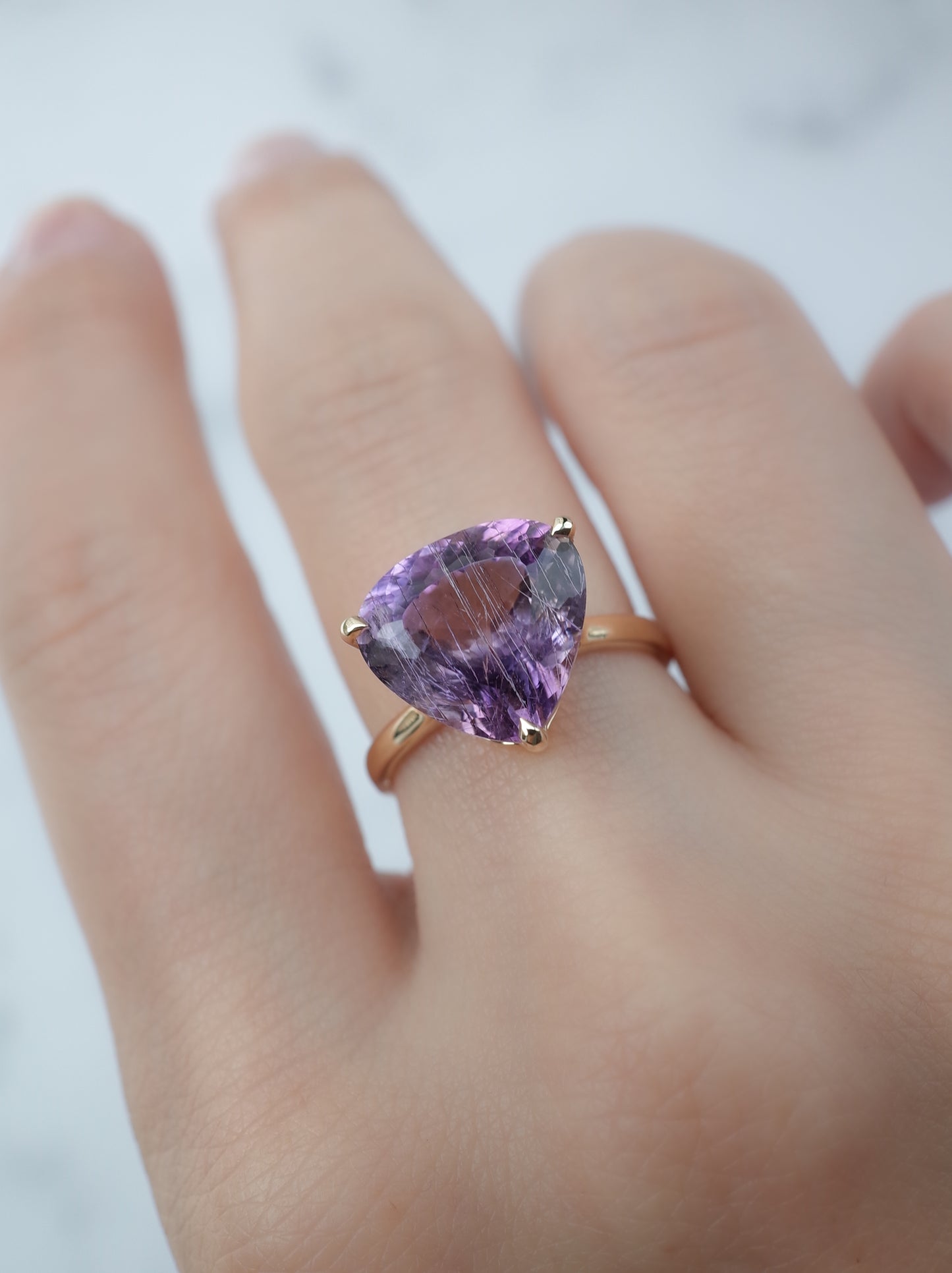 ラベンダー アメシストのリング