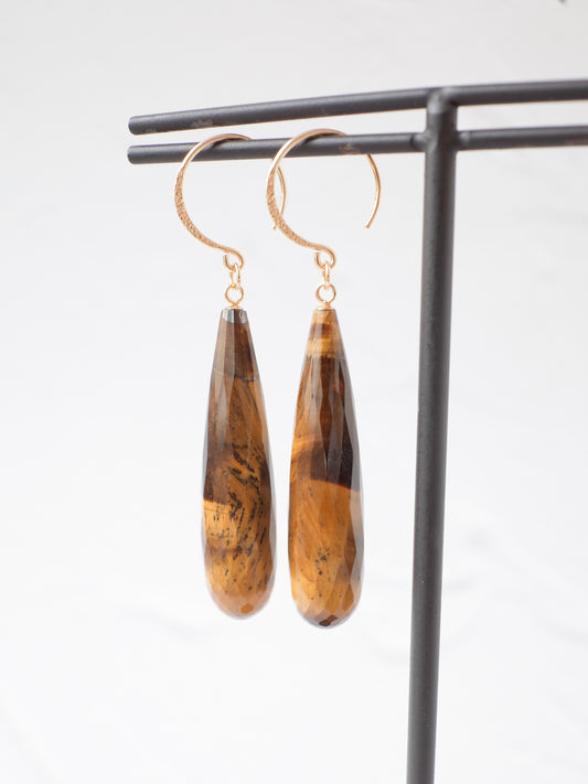 タイガーアイのピアス