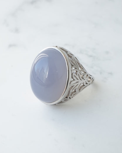 ブルーカルセドニーのリング