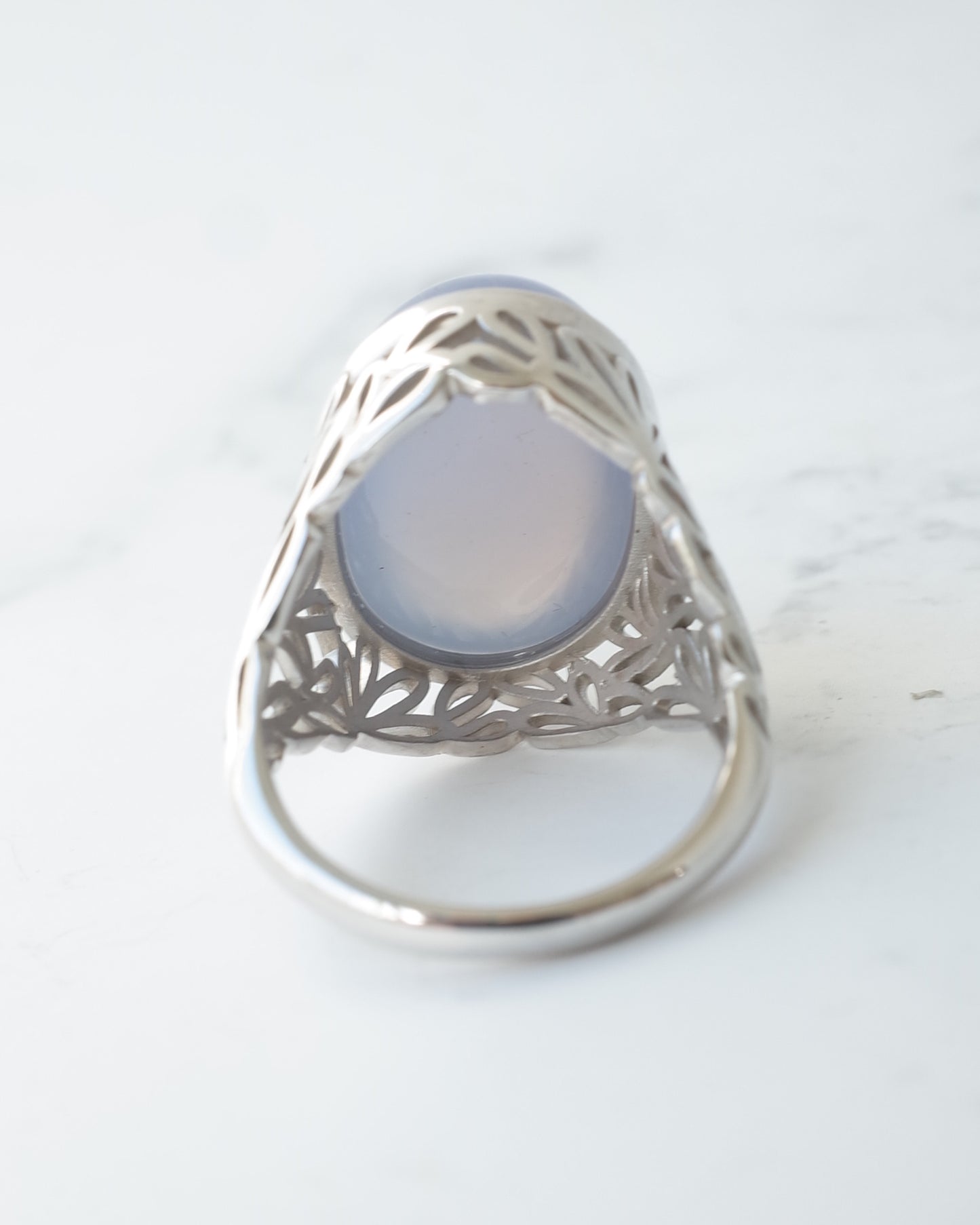 ブルーカルセドニーのリング