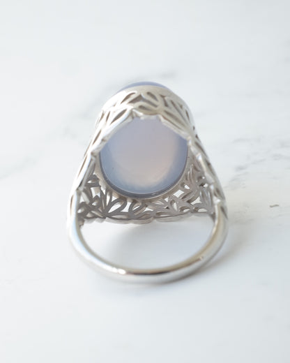 ブルーカルセドニーのリング