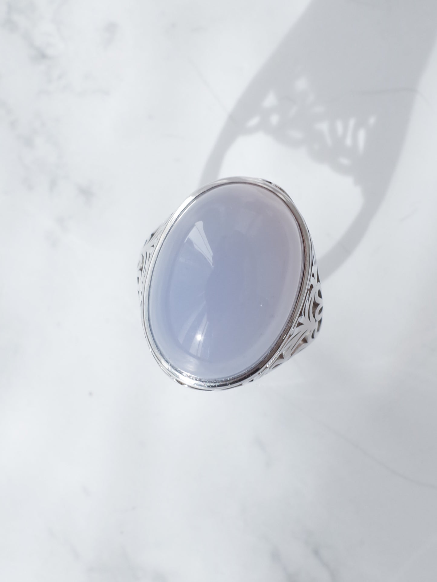 ブルーカルセドニーのリング