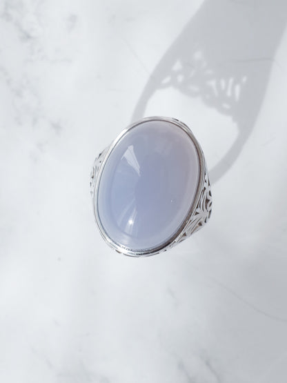 ブルーカルセドニーのリング