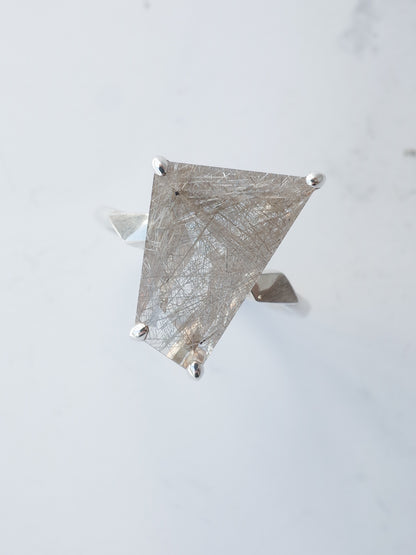 シルバールチルクォーツのリング - 2