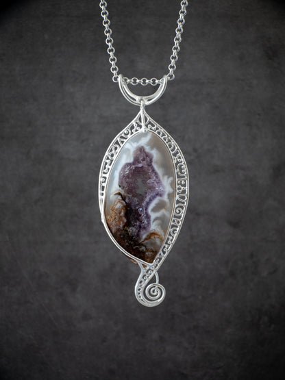 ドゥルジーアメシストのシルバーペンダント