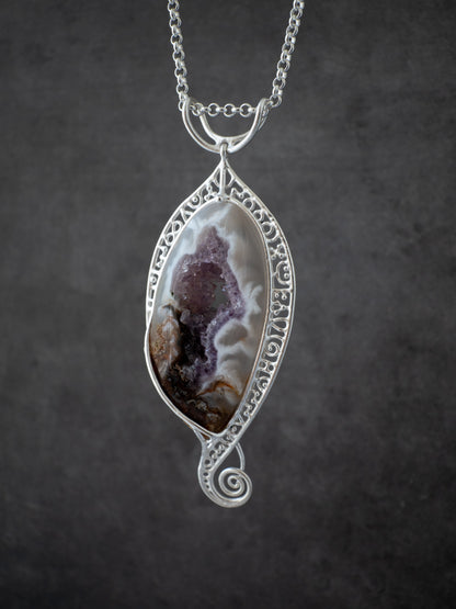 ドゥルジーアメシストのシルバーペンダント