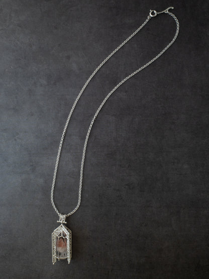 ファントムクォーツのシルバーペンダント・ピンク