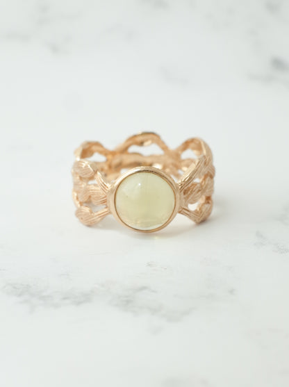 キャッツアイヘリオドールのARANリング