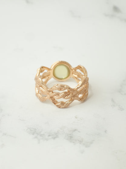 キャッツアイヘリオドールのARANリング