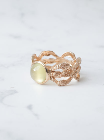 キャッツアイヘリオドールのARANリング