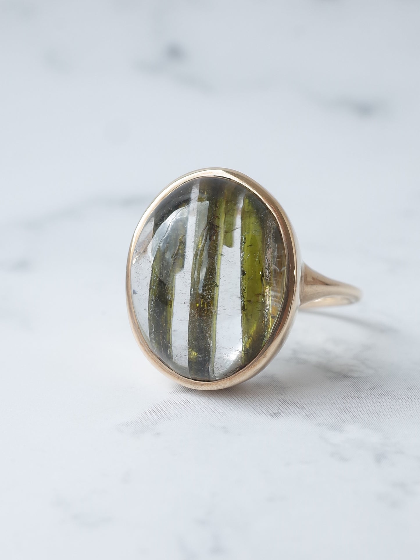 エピドートインクォーツのリング