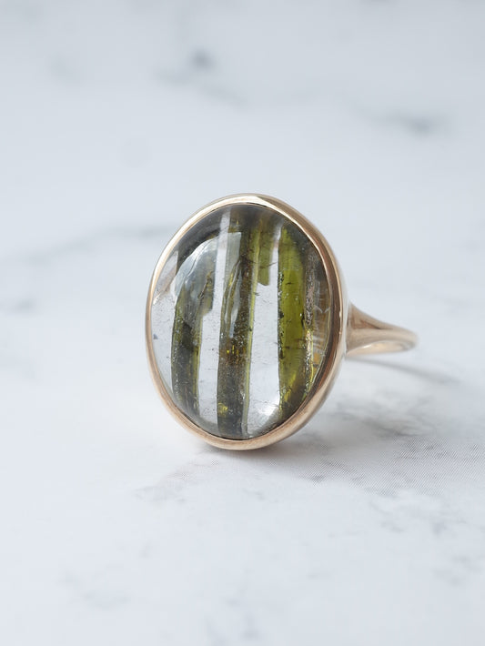 エピドートインクォーツのリング