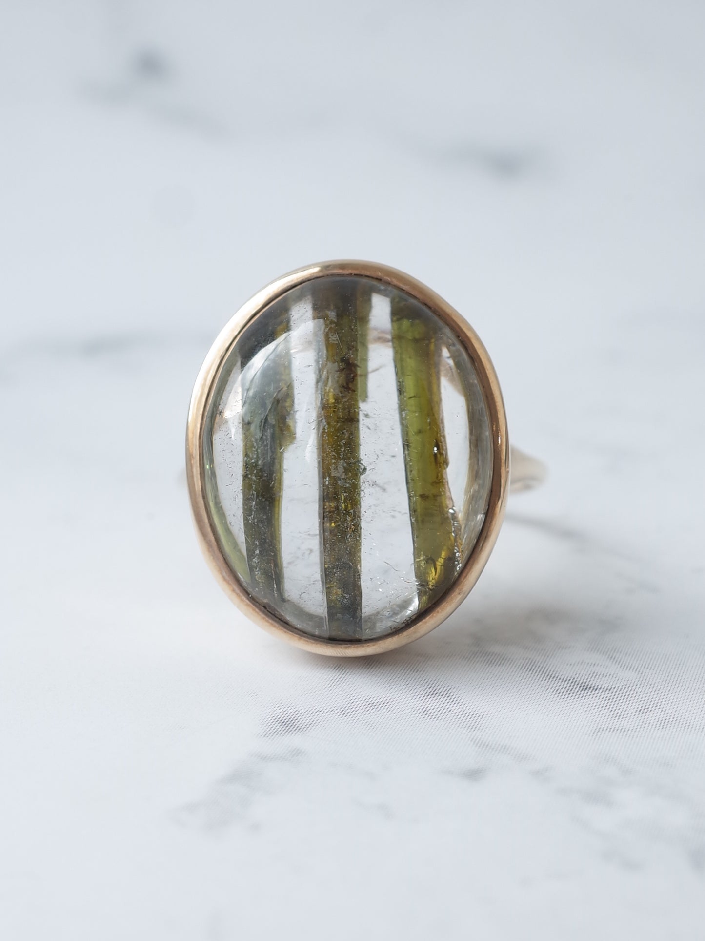 エピドートインクォーツのリング