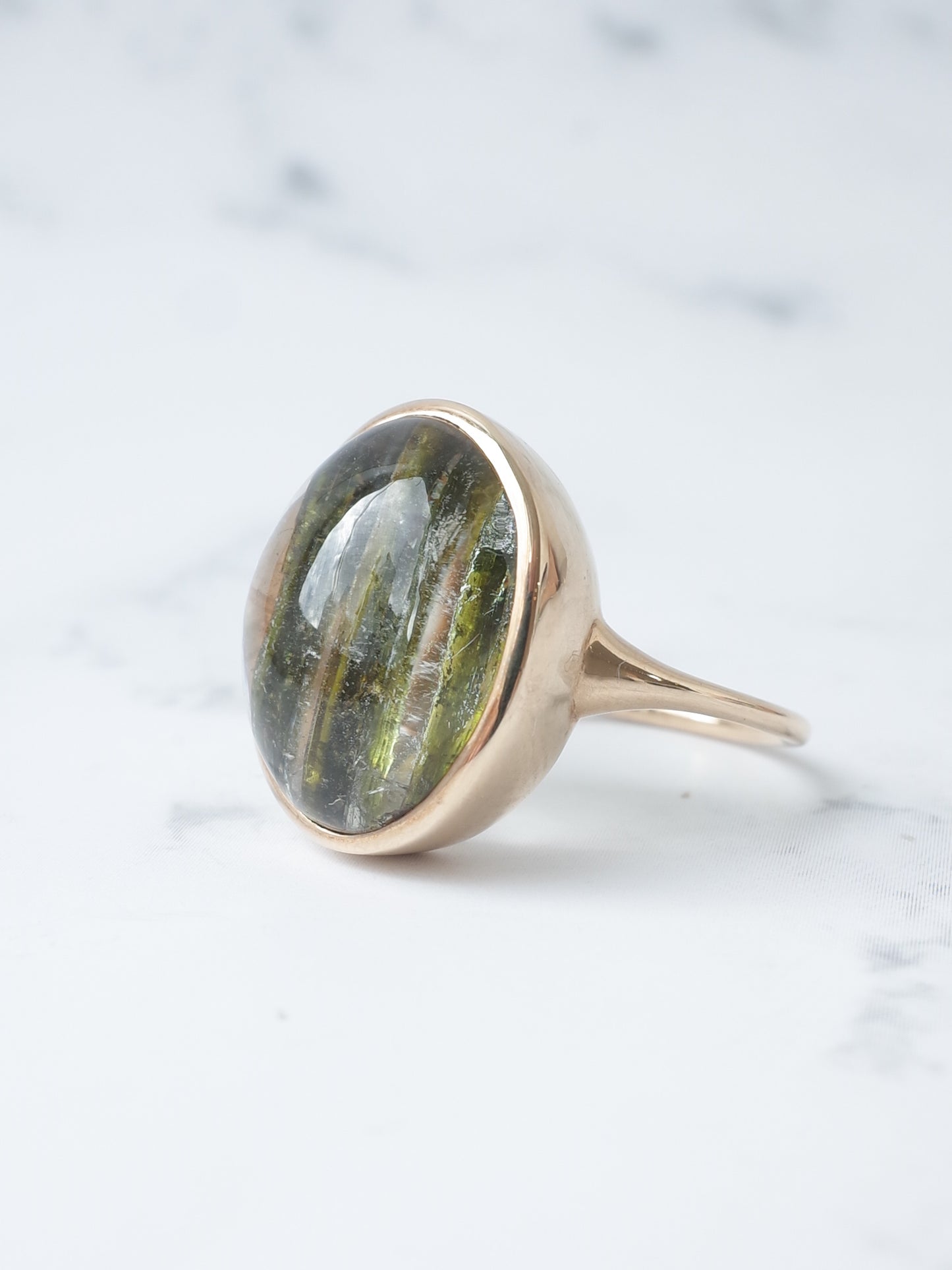 エピドートインクォーツのリング