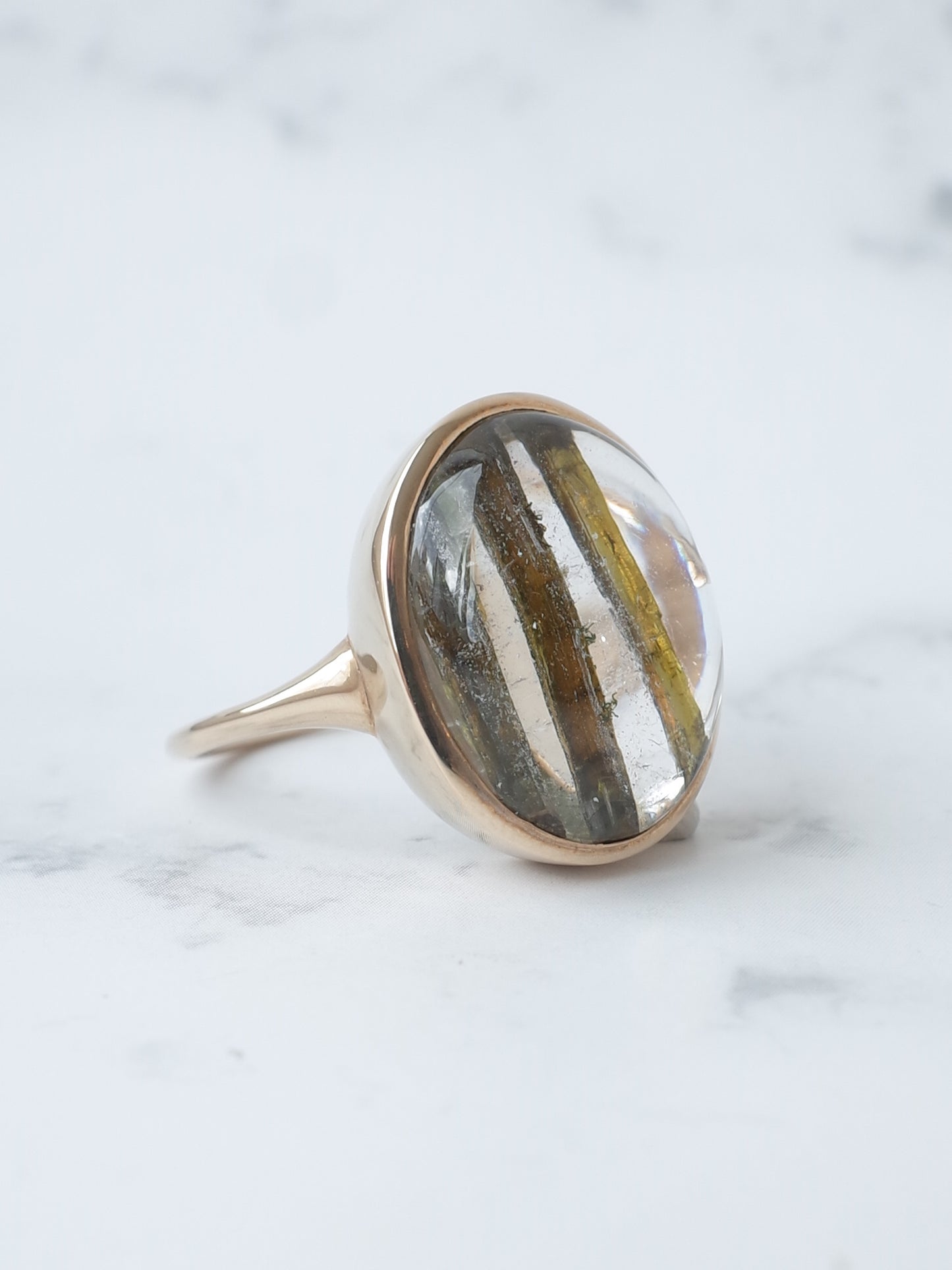 エピドートインクォーツのリング