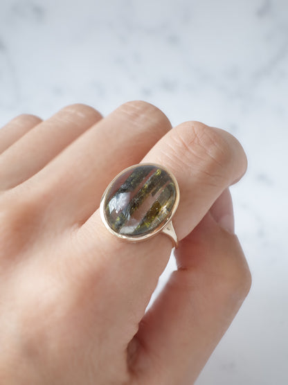 エピドートインクォーツのリング