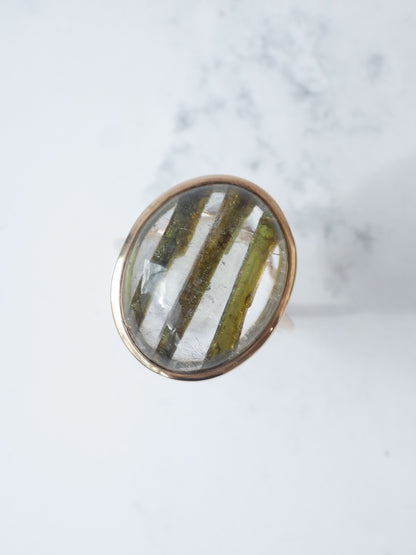 エピドートインクォーツのリング