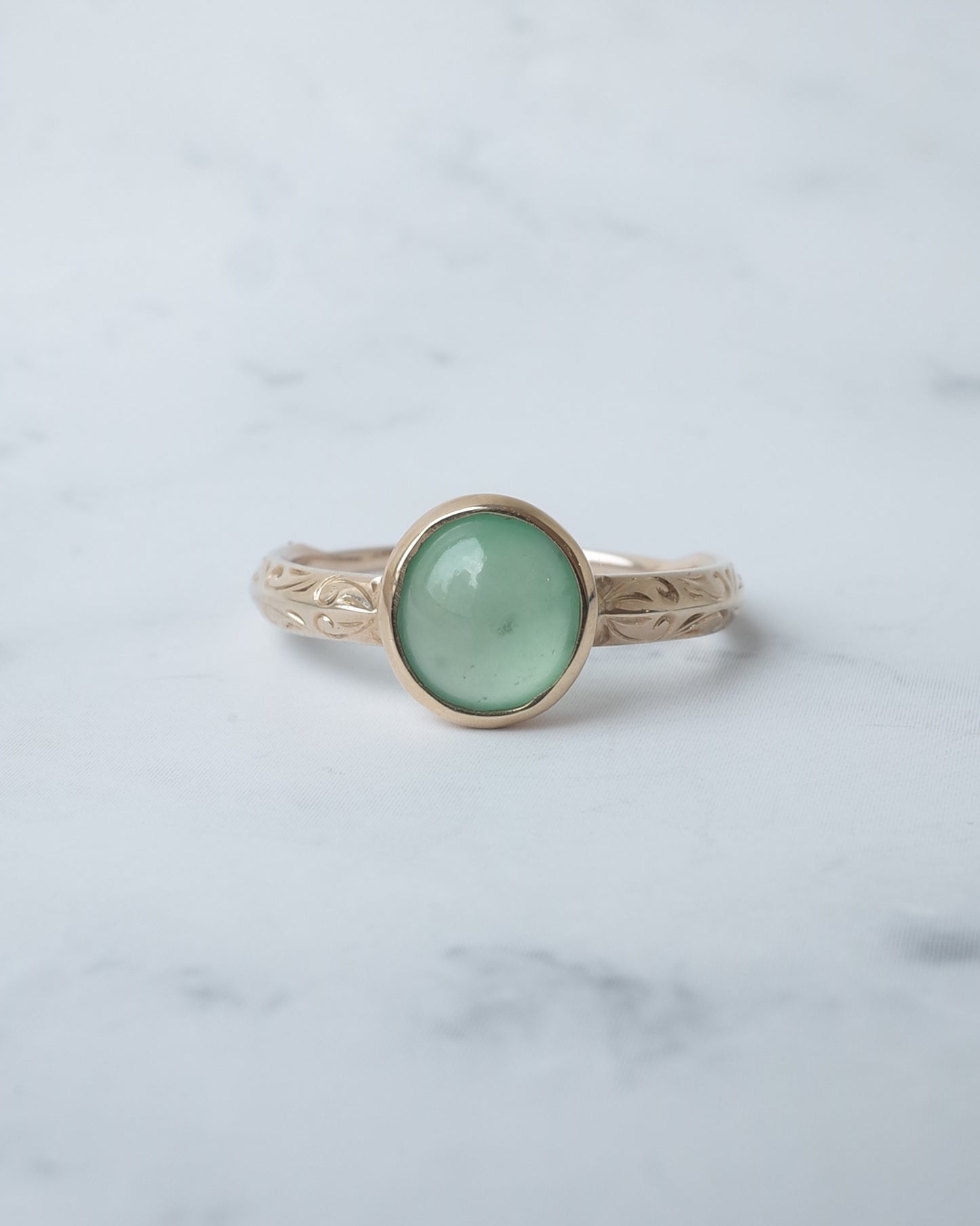 翡翠のシノワズリーリング