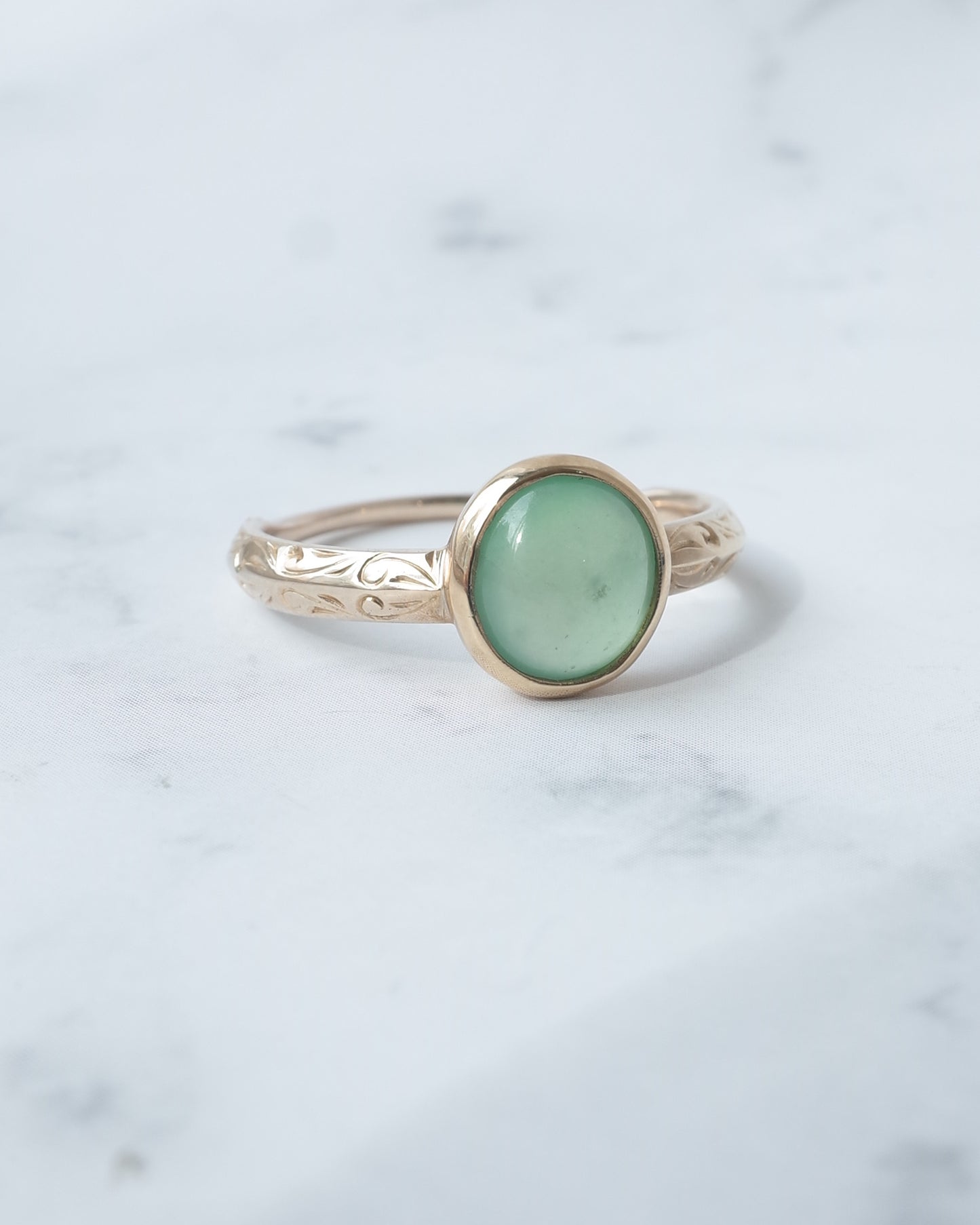 翡翠のシノワズリーリング