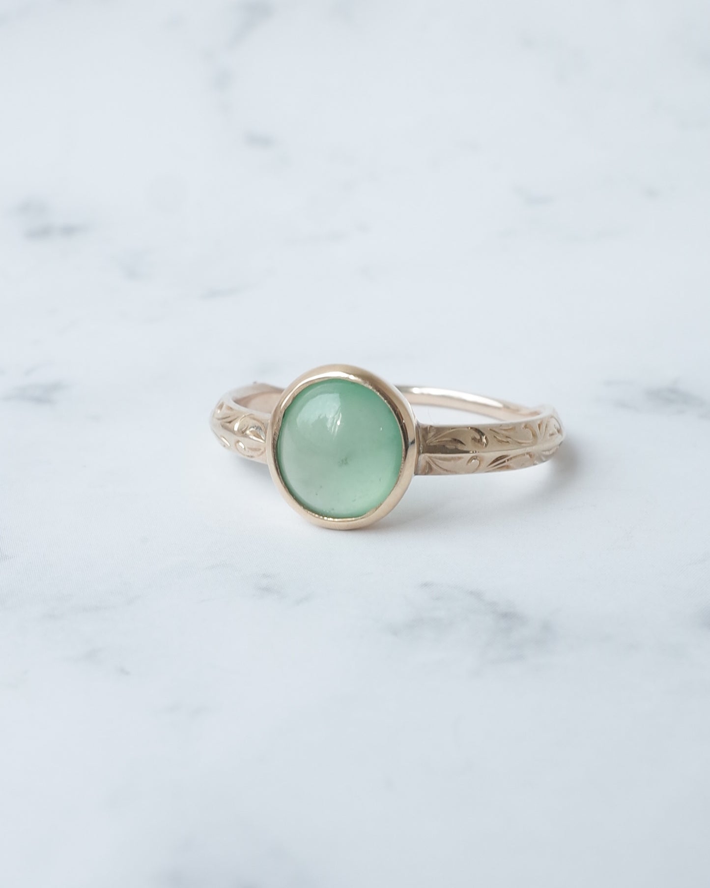 翡翠のシノワズリーリング