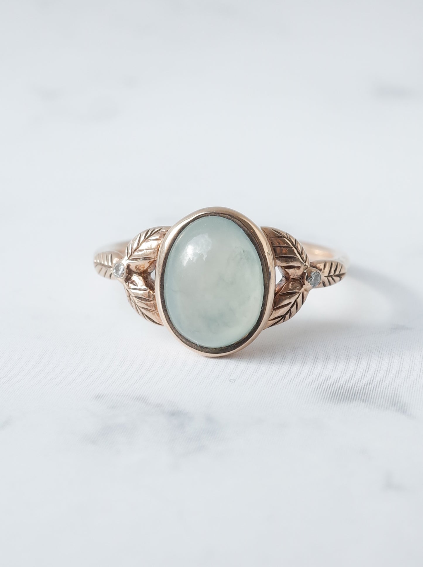 翡翠の三つ葉リング