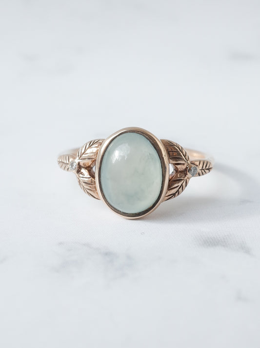 翡翠の三つ葉リング