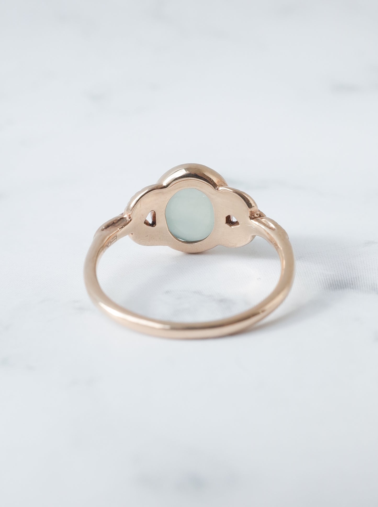 翡翠の三つ葉リング