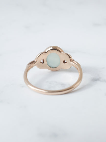 翡翠の三つ葉リング