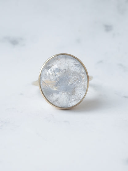 貫入デュモルチェインクォーツのリング