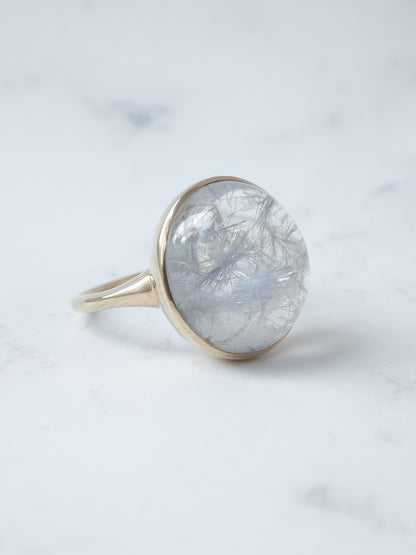 貫入デュモルチェインクォーツのリング