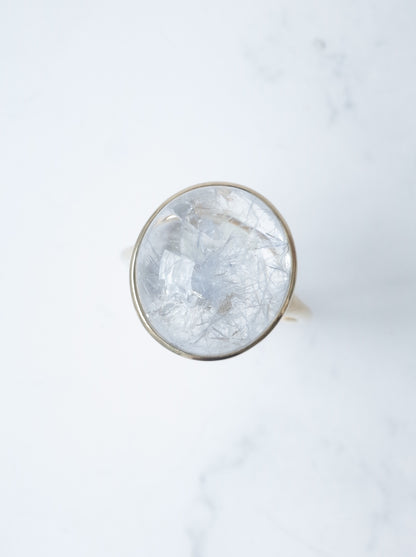 貫入デュモルチェインクォーツのリング