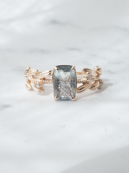 モスアクアマリンのリーフリング