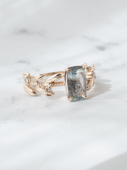 モスアクアマリンのリーフリング