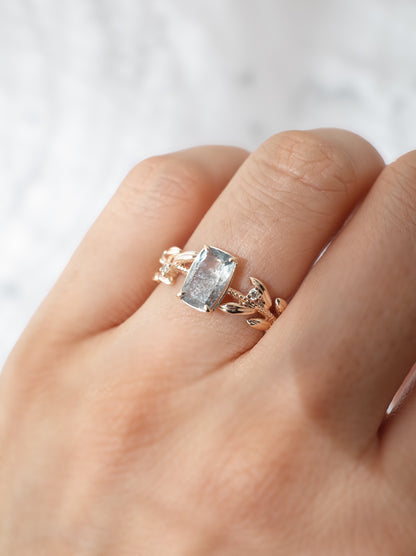 モスアクアマリンのリーフリング