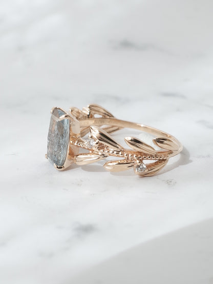 モスアクアマリンのリーフリング