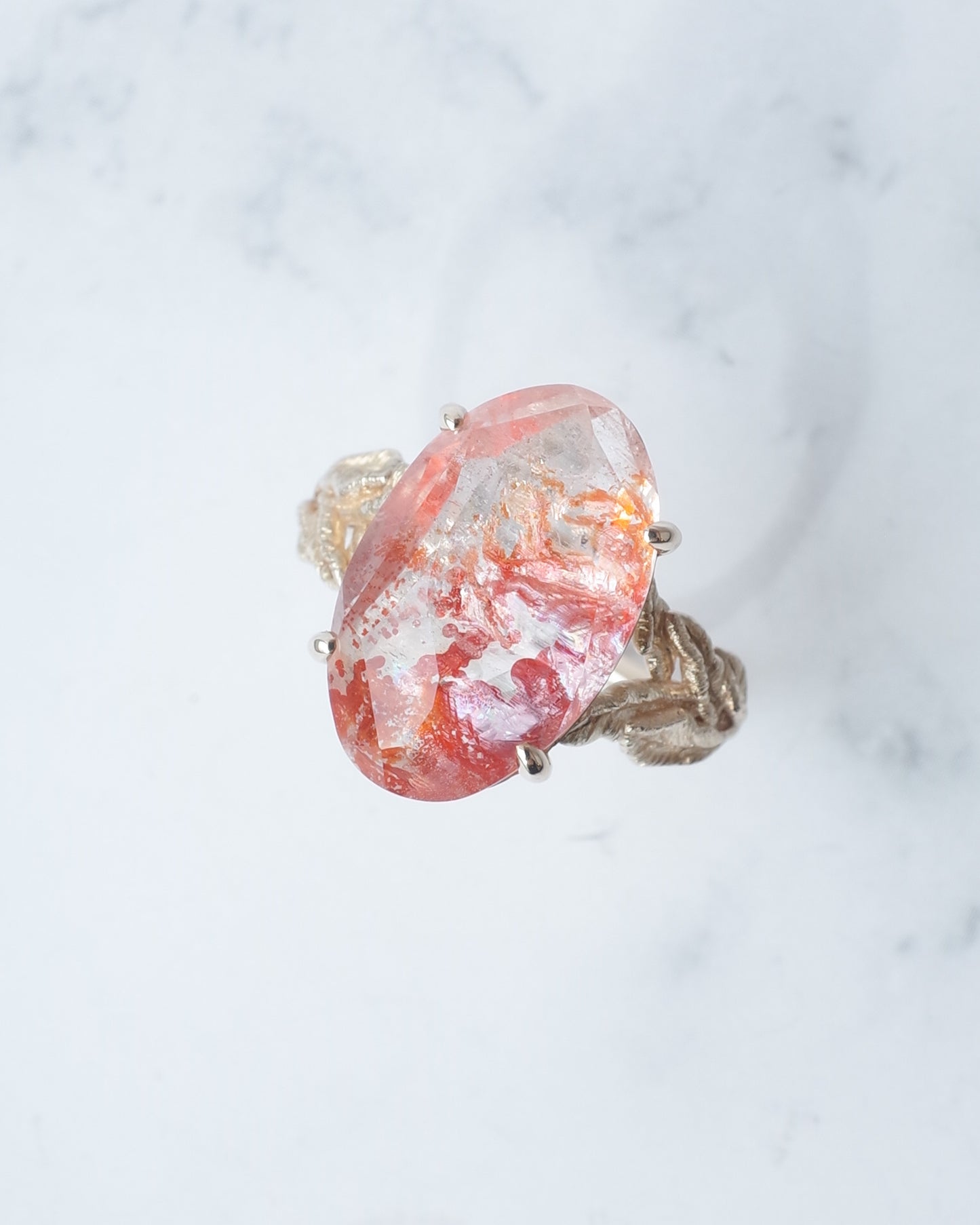 ランダムカットオーロラクォーツのリング