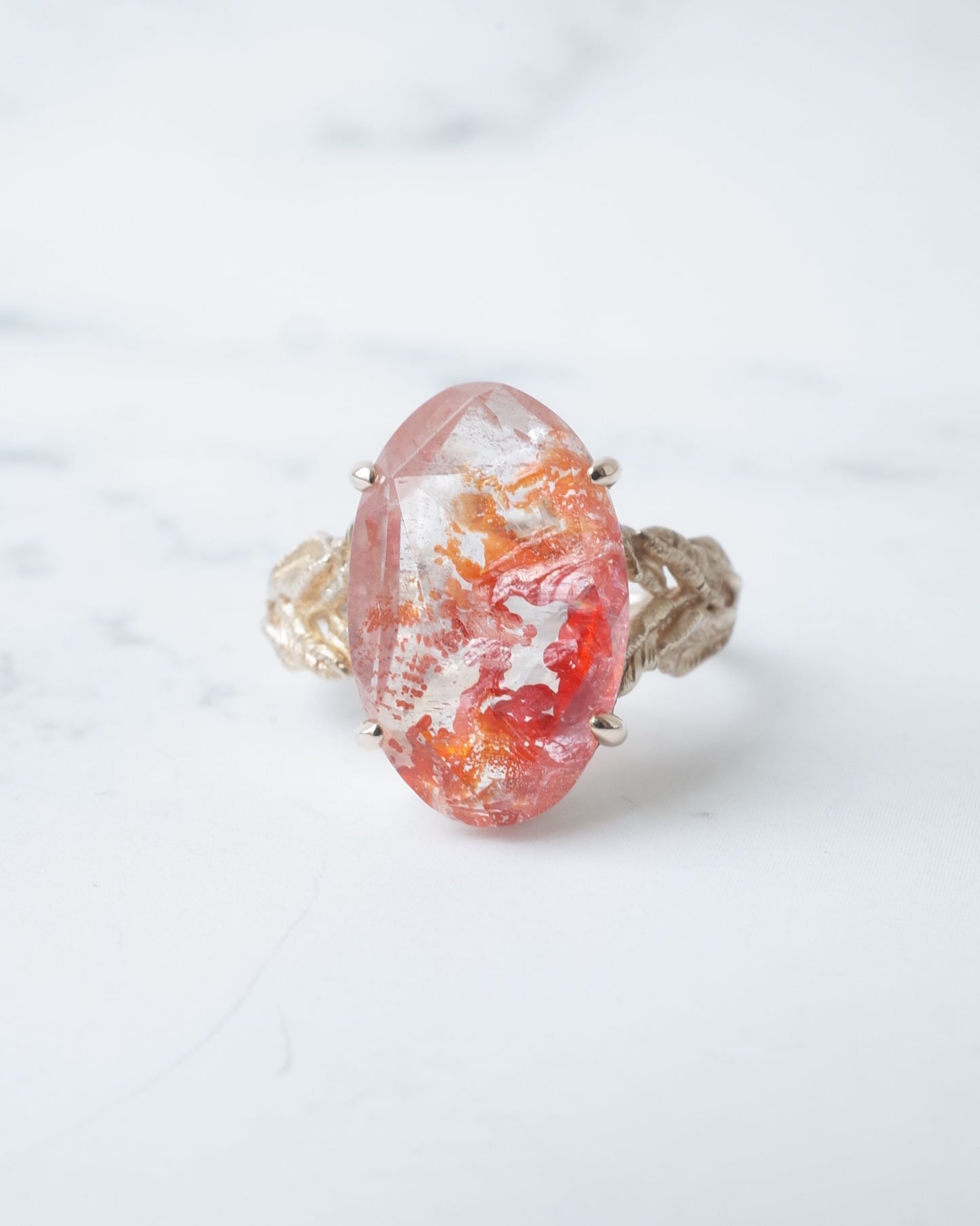 ランダムカットオーロラクォーツのリング