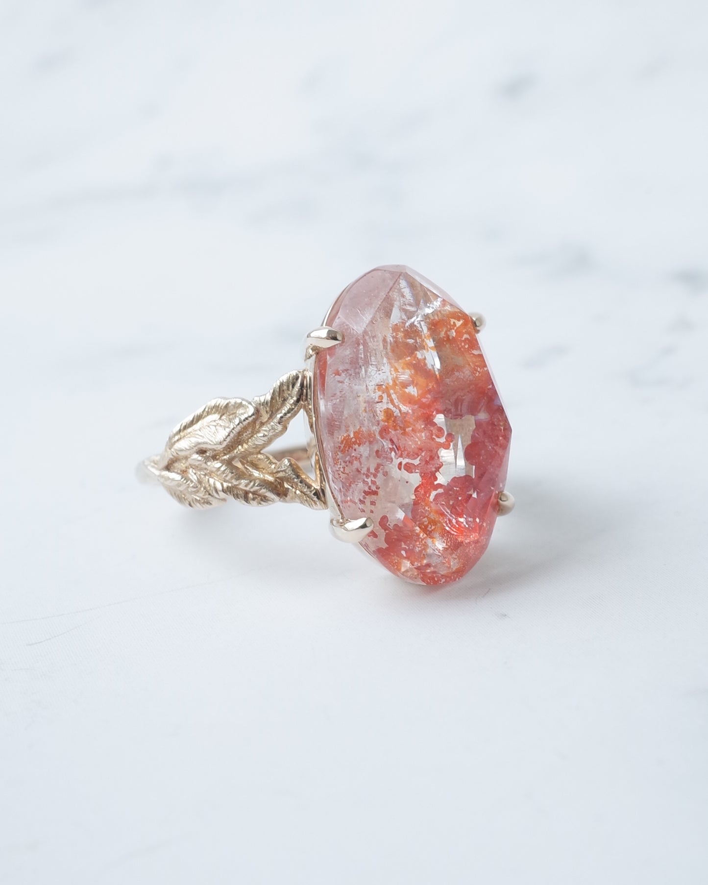 ランダムカットオーロラクォーツのリング