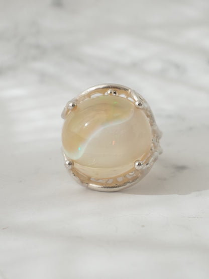 イエローオパールのシルバーリング
