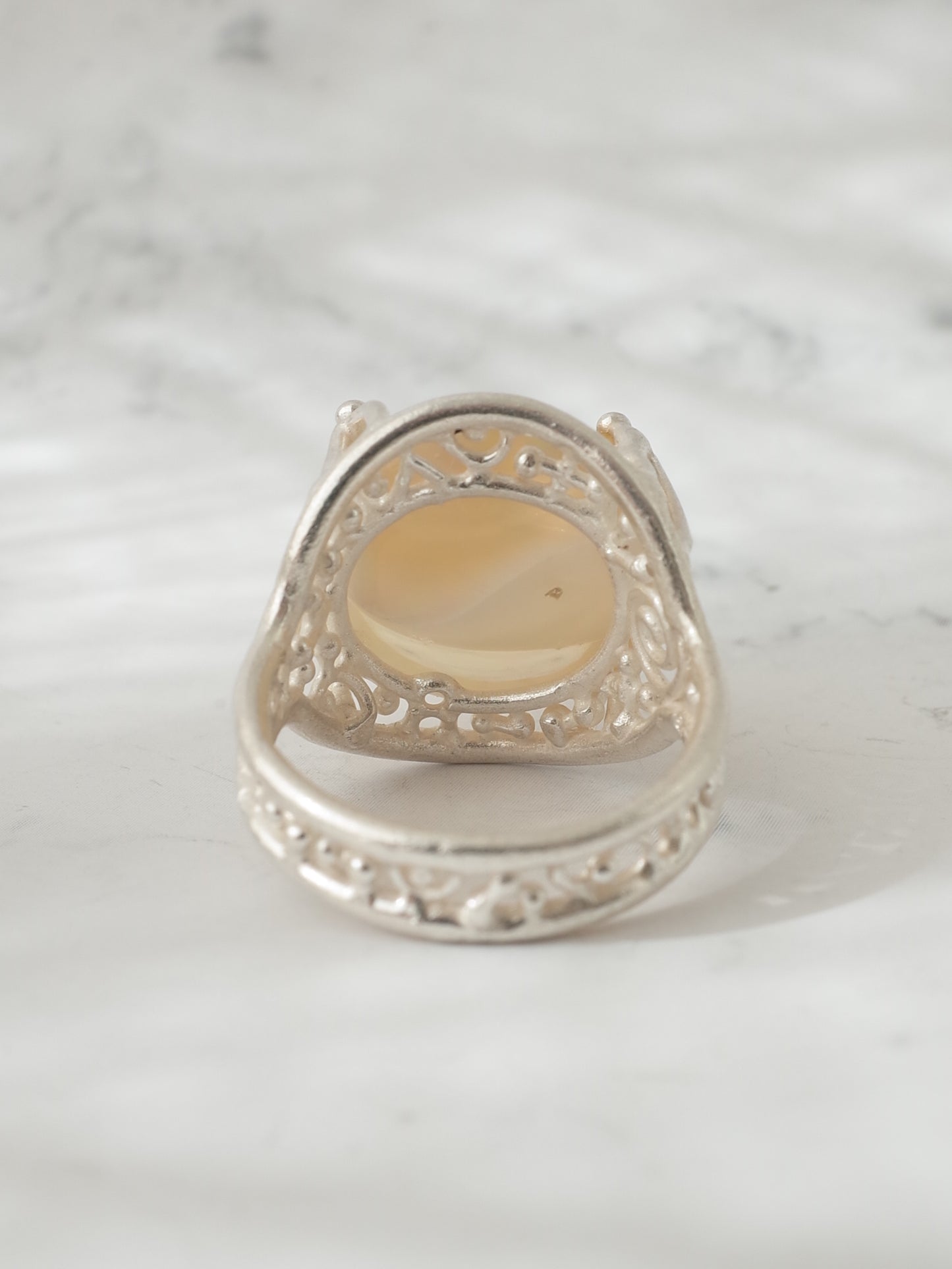 イエローオパールのシルバーリング