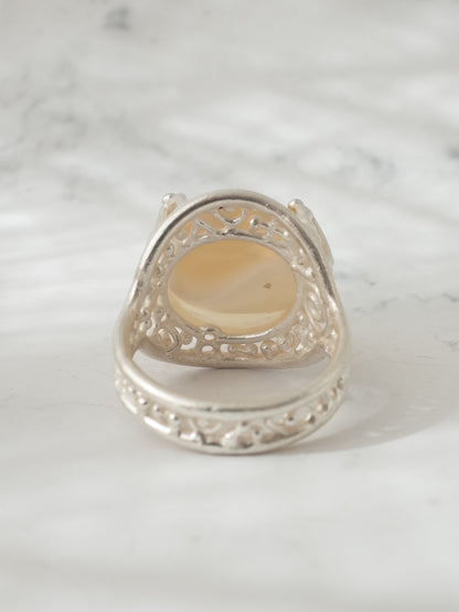 イエローオパールのシルバーリング