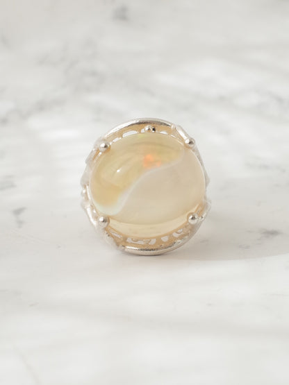 イエローオパールのシルバーリング