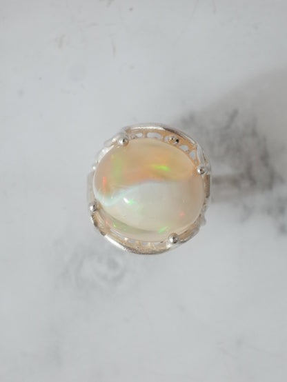 イエローオパールのシルバーリング