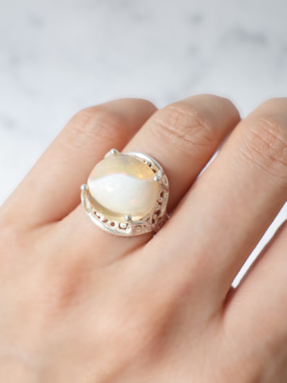 イエローオパールのシルバーリング